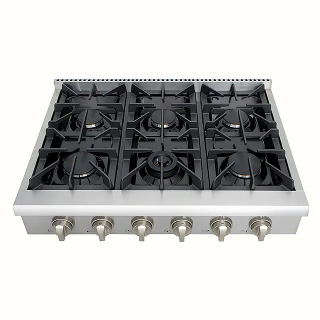 Hyxion professional Continuous cast iron grills 3 burner gas stove electrical gas cooker with oven pellet stove for sale