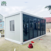 Maison conteneur modulaire de luxe en acier de 20 pieds, design Asie du Sud-Est, respirante et démontable, pour camping, écoles et appartements