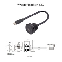 Circulaire étanche vis écrou plaque de verrouillage châssis montage sur panneau Usb c Type c Usb3.0 connecteur adaptateur coupleur câble d'extension