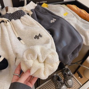 Dropshipping Shopify - Pantalons de survêtement en molleton doublé pour enfants, épais et chauds, pour garçons et filles - Product Image 3