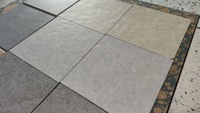 Carreaux de sol et de mur modernes en porcelaine aspect ciment gris antique 600*600mm, finition mate, pour salon, supermarché et salle de bain