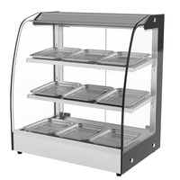 Mostrador de Venta caliente en 3 estantes pollo frito Calentamiento de comida caliente soporte de buffet escaparate de exhibición más cálido