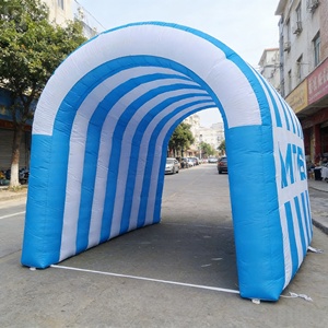 Arche gonflable personnalisée à thème argentin, rayée bleu et blanc, pour l'entrée des matchs de football et les événements promotionnels sportifs - Product Image 4