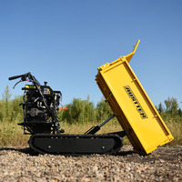 AUSTTER 500KG hydraulische Stand-On-Mini-Dumper benzin betriebene Schubkarre Power Barrow Garden Mini-Dumper