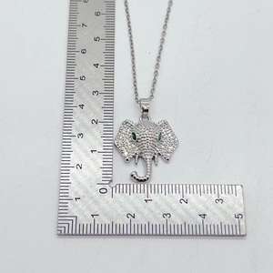 High quality Wholesale <b>Necklace</b> Zircon Pendant <b>Necklace</b> <b>Elephant</b> Titanium Steel Chain Jewelry - Product Image 4