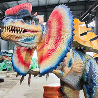 Modèle de Dilophosaure Artisanal pour Musée Scientifique, Dinosauria Animatronique Fabriqué pour Divertir les Enfants