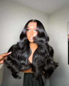 Parrucche Frontali Trasparenti e HD con Capelli Umani Veri Lisci Vietnamiti Pronte per la Spedizione, Fasci di Capelli Umani Veri per Donne Nere - Product Image 3