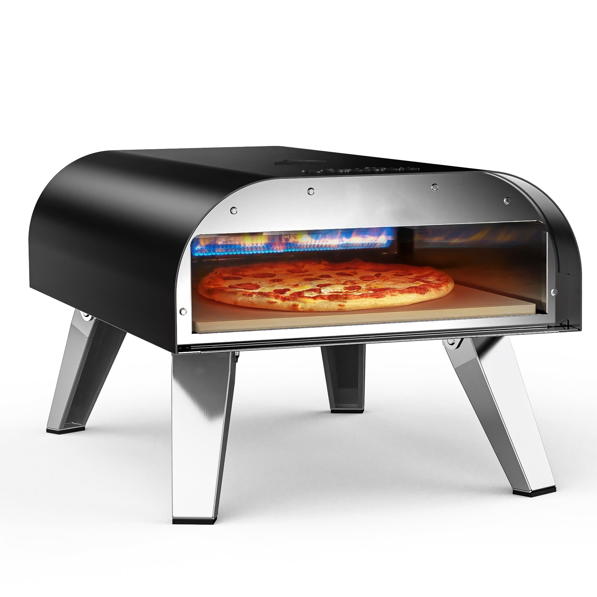 Black 12 Inch Gas Pizza Oven