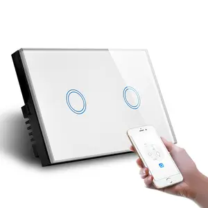 En Google 2023 Hot Product 2 Bende Touch Slimme Wifi Switch Naar Huis Voor Alexa