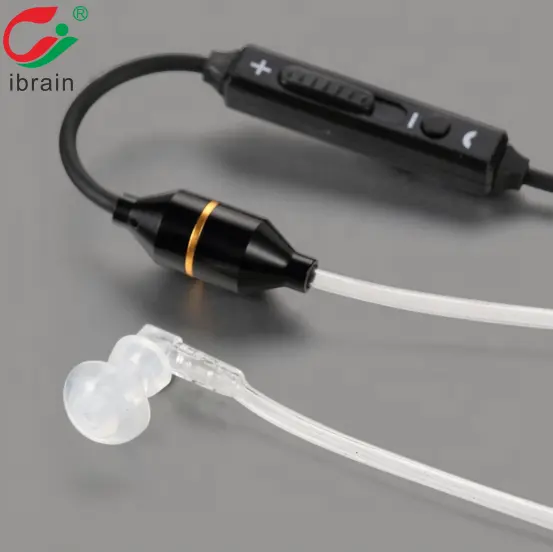 Ibrain patent fabrik preis wired air rohr headset mono für handy benutzer hörgerät