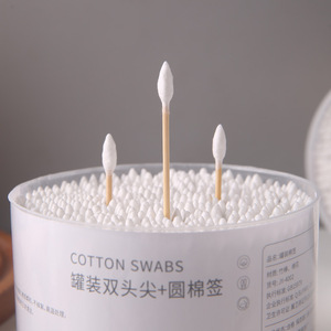 สำลีก้านปลายกลมสองด้าน 500 ชิ้น สำหรับทำความสะอาดหู ลบเครื่องสำอาง แบบใช้แล้วทิ้ง - Product Image 3