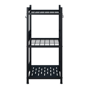 Garden <b>Tool</b> Storage Rack 50-60mm Diameter 3 Tier Black Powder Coated Free Standing Multi Purpose Organizer - Product Image 5
