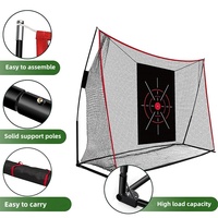 Filet de golf portable en polyester robuste avec retour automatique de balles, logo personnalisable, 10x7 pieds, pour entraînement de chipping et de frappe en extérieur
