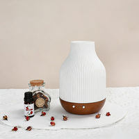 Diffuseur d'arômes intelligent grande capacité en bambou naturel, humidificateur ultrasonique à arrêt automatique et fonctionnement silencieux pour le bureau