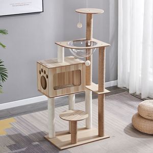 Nuevo árbol grande de madera para gatos y torre para rascar, marco de escalada para gatos, juguete Premium para amigos felinos para jugar y rascar - Product Image 2