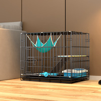 Nouveau produit en gros luxe trois couches pliable moderne chat Villa espace libre métal chat Cage cadre d'escalade solide motif chat