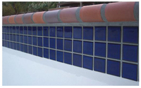 Mosaïque en céramique de porcelaine émaillée moderne bleu océan classique pour les carreaux de bordure de sol de piscine, mosaïques de piscine