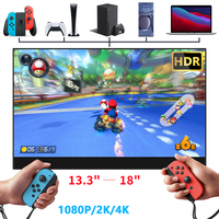 Monitor portátil para juegos de 18 ", 144Hz, 2,5 K, 2560x1600, 16:10, pantalla ancha, 100% SRGB, HDR, extensor de pantalla para portátil para Mac Switch