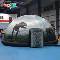 Domo Planetario Inflable Personalizado con Temática de Dinosaurios, Fácil de Instalar, para Escuelas y Museos
