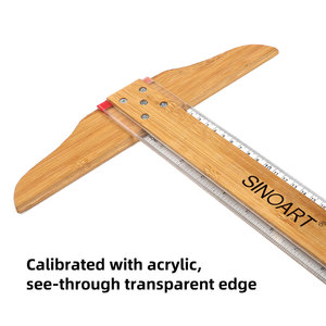 SINOART personalizzato bambù acrilico disegno di plastica <span class=keywords><strong>t</strong></span> righello quadrato 18 "24" 36 "pollici <span class=keywords><strong>T</strong></span> righello quadrato per schizzi - Product Image 4