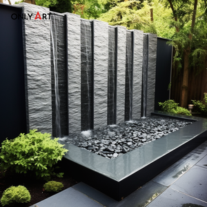 <span class=keywords><strong>Fontaine</strong></span> murale cascade en granit personnalisée <span class=keywords><strong>fontaine</strong></span> murale extérieure en marbre de haute qualité pour <span class=keywords><strong>terrasse</strong></span> décor de débit d'eau <span class=keywords><strong>fontaine</strong></span> murale en marbre - Product Image 5