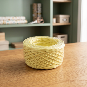 Corde en papier HC0137 |   Corde en papier jaune pour projets de bricolage et décorations - Product Image 2
