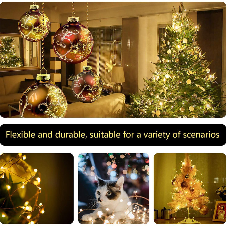 Snow led lanterns string of Christmas tree lights USB battery compartment lights outdoor lamp festival lamp series