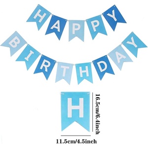 <span class=keywords><strong>Happy</strong></span> <span class=keywords><strong>Birthday</strong></span> Banner Bunting <span class=keywords><strong>Birthday</strong></span> Party decorazione da parete Gold Stamping Hanging Paper <span class=keywords><strong>Birthday</strong></span> Banner Party Decor Supplies - Product Image 2