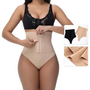 <span class=keywords><strong>Faja</strong></span> <span class=keywords><strong>Moldeadora</strong></span> Postparto de Cintura Alta Sin Costuras para Mujer, Tanga 2 en 1 con Cierre de Gancho, Control de Abdomen y Efecto Reductor - Product Image 2