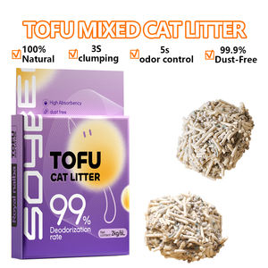 ทรายแมวเบนโทไนต์สีแดง ชมพู ฟ้า เขียว เทา คละสี ผสมพืช สำหรับแมว - Product Image 4