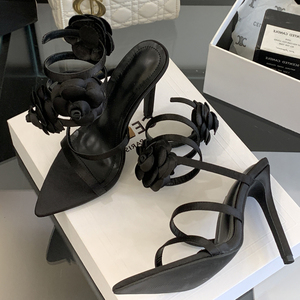 Sandalias de Tacón Alto Puntiagudas Cómodas para Mujer, Verano 2025, con Correa de Rosas y Diseño de Cordones a la Moda para Bodas y Fiestas - Directo de China - Product Image 5