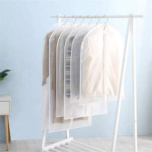Sac de couverture de costume de vêtement transparent sac de vêtement suspendu en tissu de luxe de grande capacité avec couverture de costume à fermeture éclair - Product Image 1