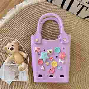Outdoor Travel <b>Beach</b> Bags Simple Plain Color Handbags Waterproof EVA Holes Bag - Product Image 5