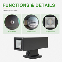 Applique murale LED carrée d'extérieur 25W/30W 5CCT certifiée ETL pour l'éclairage extérieur des immeubles d'appartements