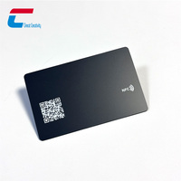 Carte de visite professionnelle en métal NFC personnalisée, acier inoxydable gravé au laser pour le partage sur les réseaux sociaux, cadeau d'entreprise, accès VIP