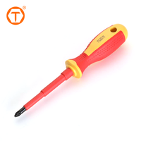 Tournevis Pozidriv isolé OEM contre les surtensions de 1000V VDE avec finition oxyde noir, pointe magnétique de 100 mm pour usage bricolage