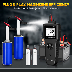 2025 nuevo KINGBOLEN IT300 lograr diagnóstico de inyector de combustible fácil DC 12V/5V prueba/limpieza 2 inyectores simultáneos - Product Image 4