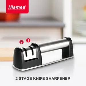 Afiador de facas de 2 estágios, afiador de facas de chef, faca de cozinha