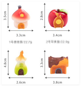 DIY juguetes para niños accesorios artesanías de resina 3D hongo manzana tocón Morning Glory casa forma para bosque Hada jardín casa de muñecas Kit - Product Image 2