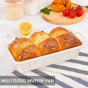 MUYULINS Molde Rectangular para Pan y Pastel de Silicona con Marco Metálico Reforzado, Antiadherente, Libre de BPA, Apto para LFGB - Product Image 3