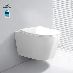 wall mounted seat concealed cistern toilet wall hang bathroom sanitary ware ivory color wc complet toilets