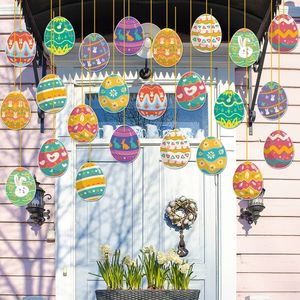 Nouveaux pendentifs décoratifs de Pâques, pendentifs lapin et œuf pour fournitures de fête - Product Image 4