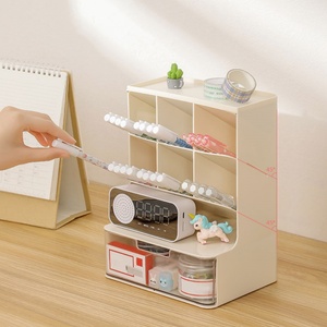 Plastic Drawer-Type Multi-Layer <b>Makeup</b> Brush <b>Box</b> Slanted Pen Holder Cosmetic <b>Makeup</b> Organizer for Dresser Bathroom Vanity - Product Image 3