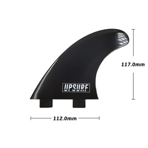 Aletas de Surf de Plástico Negro Upsurf MG5 Estilo G5 Base FCS Juego de Tres Aletas Accesorios para Cola de Tabla de Surf - Product Image 4