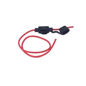 WELFNOBL Automobile Standard Plug <span class=keywords><strong>Socket</strong></span> Blade Étanche En Ligne Moyen Rouge Fil Bloc Porte-Fusible De Voiture Avec Faisceau De Câblage - Product Image 1