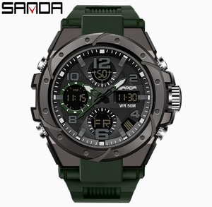 New SANDA 739 Men's Dual Display Digital Sport Wristwatch Wate - Product Image 2