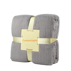 Couverture de lit en tissu Jacquard doux, chaud, épais, en peluche, léger, confortable, canapé, couvertures en flanelle, vente en gros