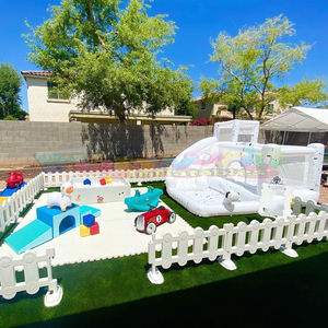 Parque infantil al aire libre personalizado, equipo de juego suave, <span class=keywords><strong>casa</strong></span> de rebote inflable con PISCINA DE BOLAS - Product Image 1