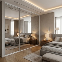 Armoire de chambre minimaliste haut de gamme Pavone avec fonctions extensibles, placard multifonctionnel pour villa