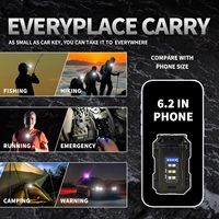 Étanche USB Comprend Ouvre-aimant 10W Rechargeable Multifonctionnel LED Torche Porte-clés Portable Mini Camping Lampe de Poche